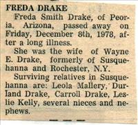 Drake, Freda